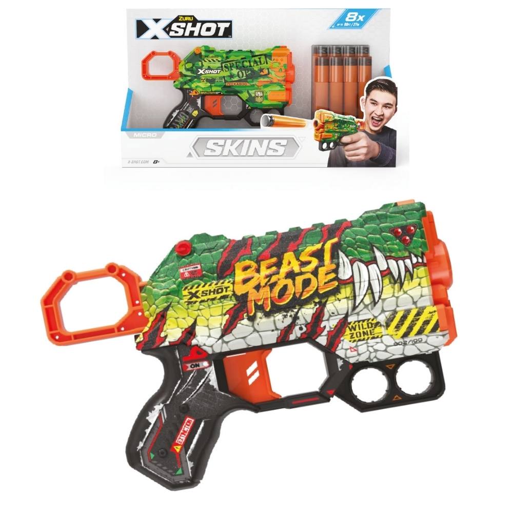 Lançador X-Shot - Skins - Menace - 8 Dardos